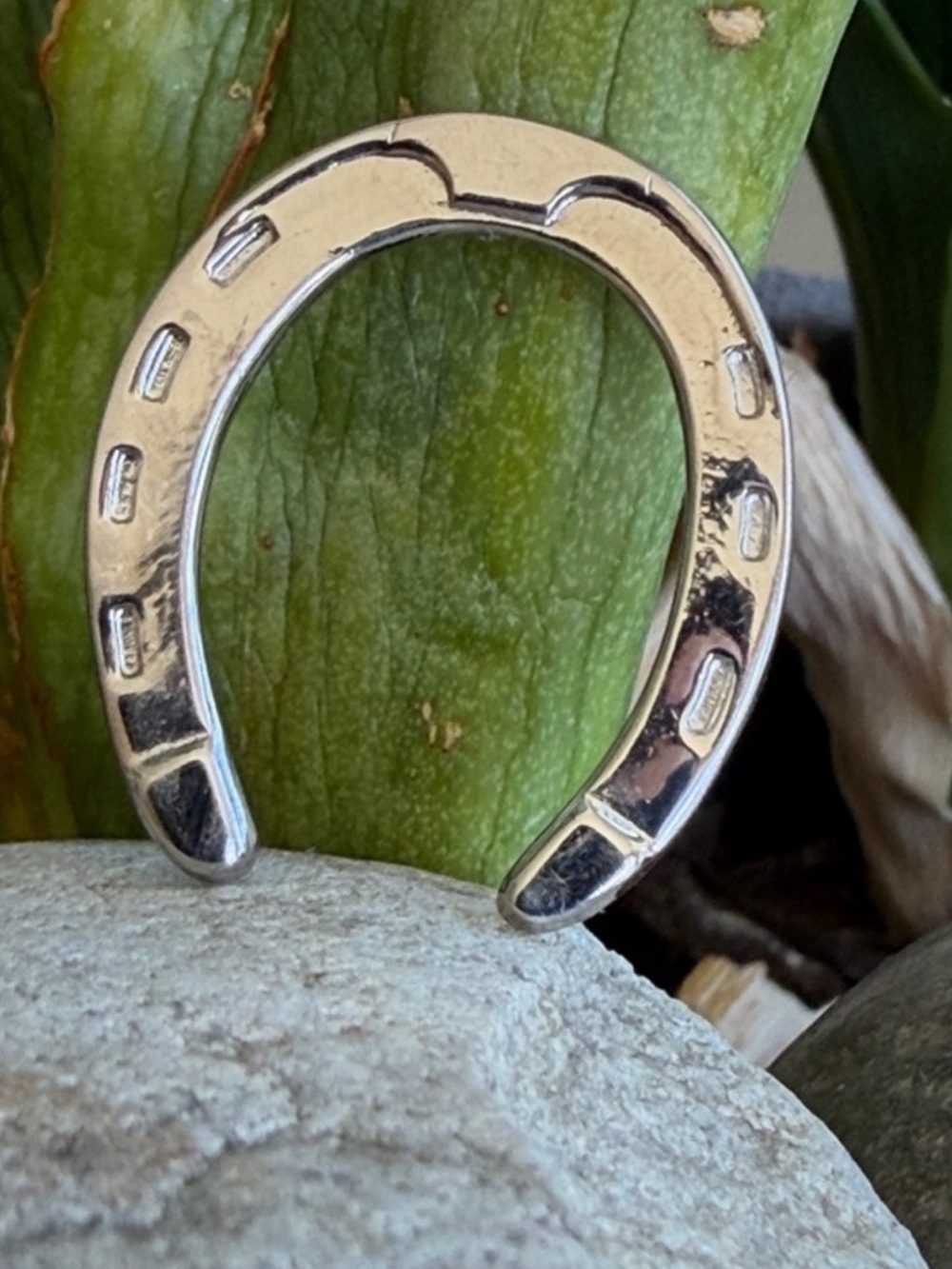 Sterling silver horseshoe pendant